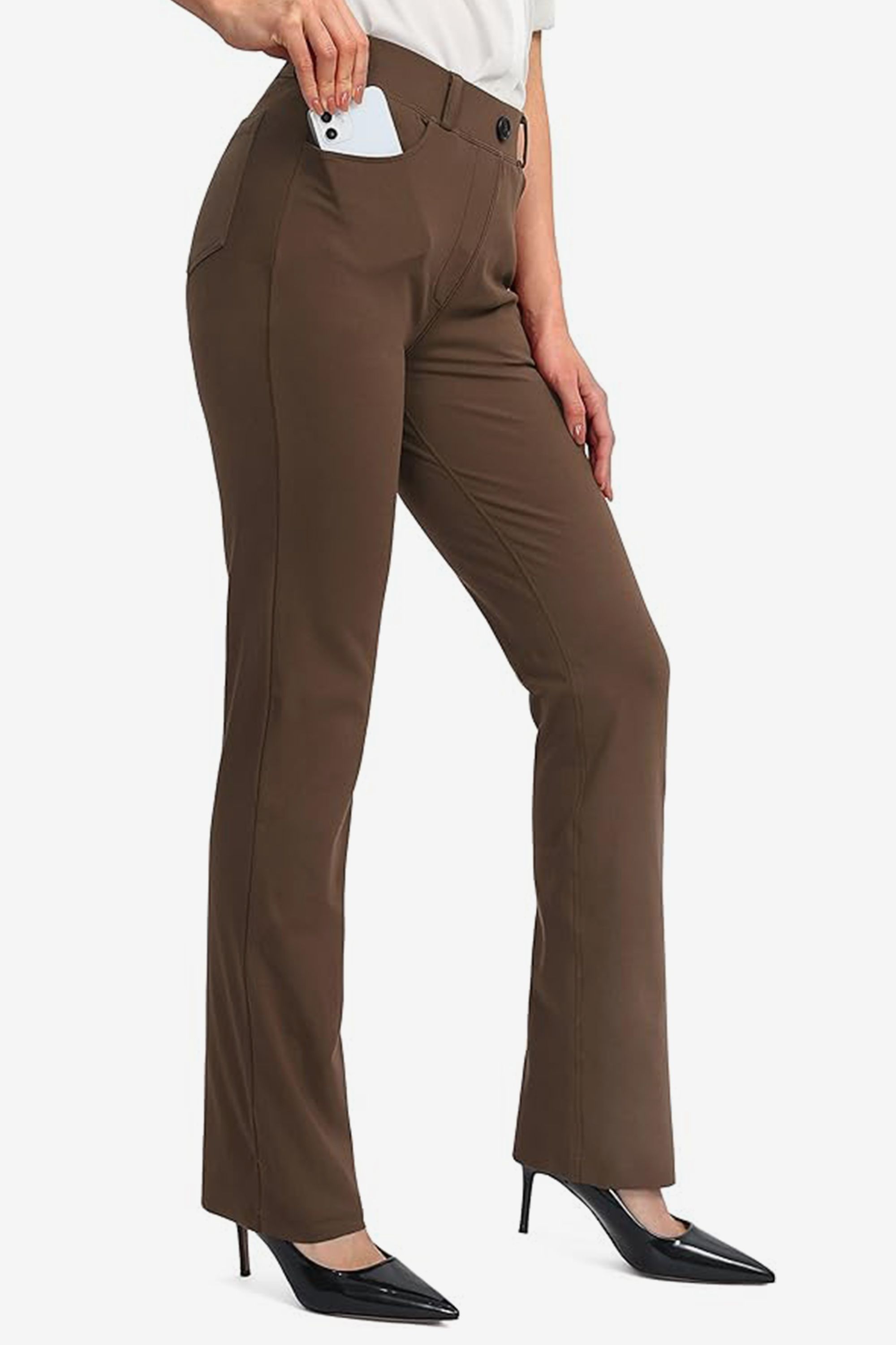 BROWN PANT | Work pants women, Straight pants, Pants for women